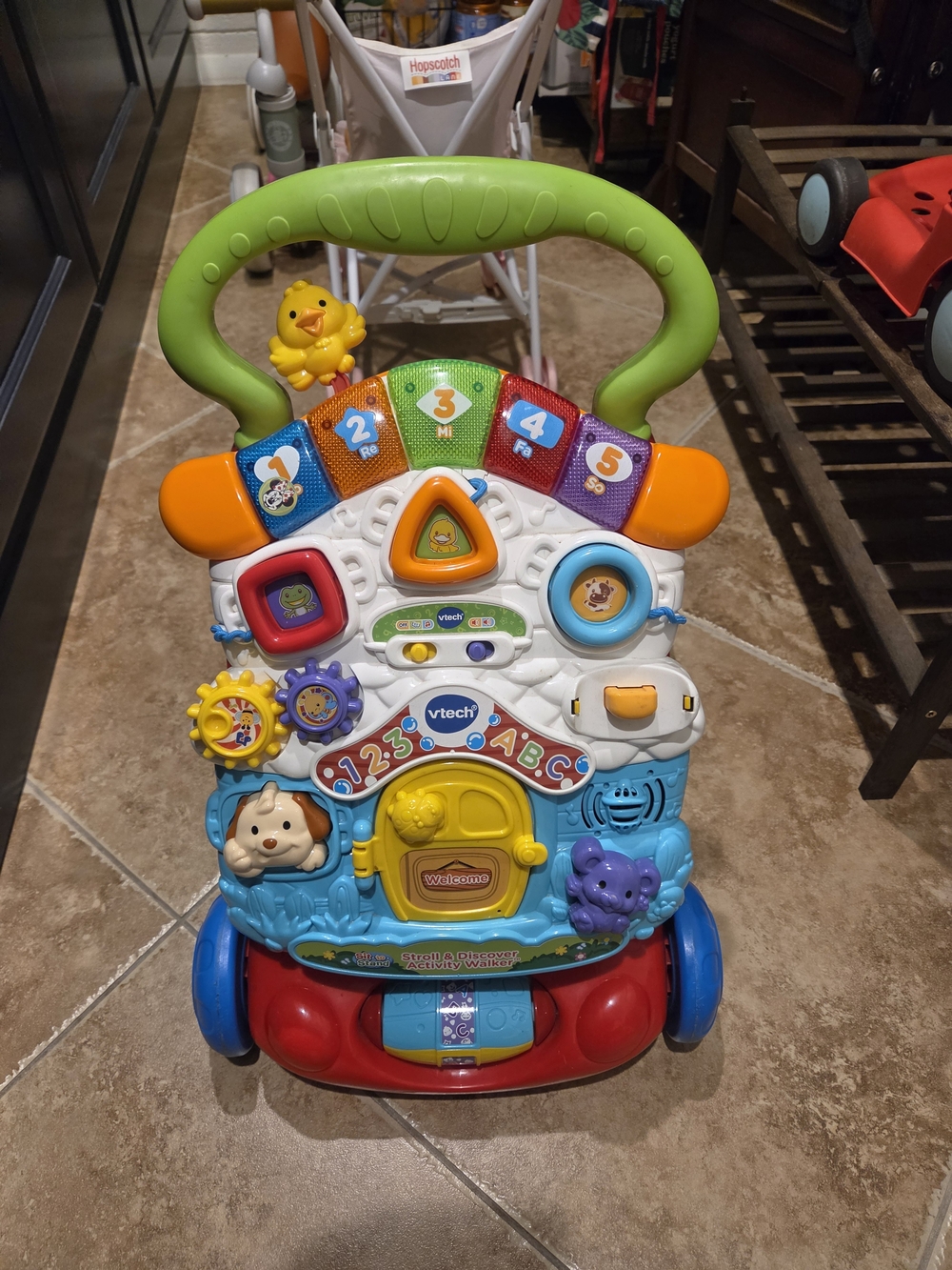 Fisher-Price Bright Multicolor Activity Walker with Green Handle